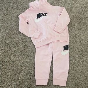 Nike Kids Pink Sweatpants & Hoodie Set